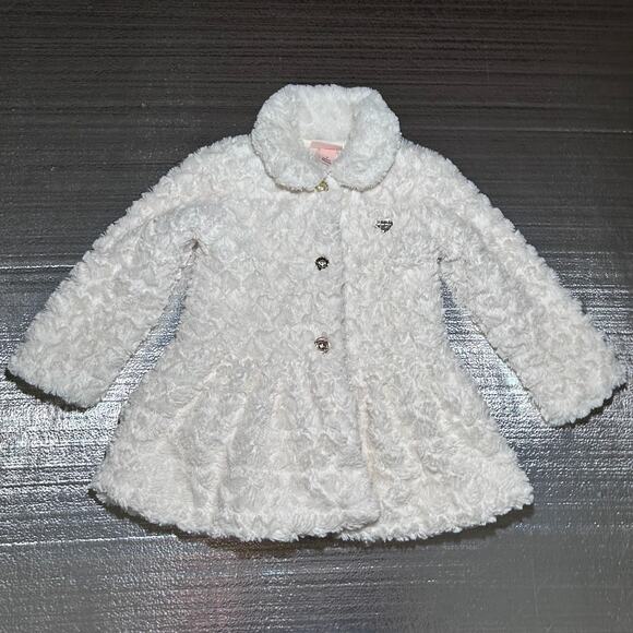 Juicy Couture Other - Juicy Couture Girls White Faux Fur Coat Size 5